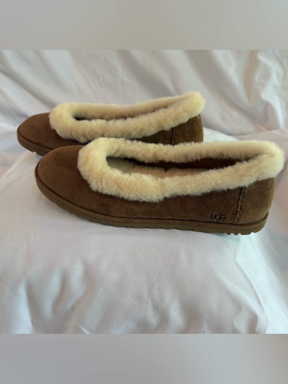 UGG Zora Ballet Flats Chestnut Size 8 NWT